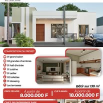 Villa 3 chambres — clé en main — Douala, 2025